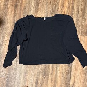 American Apparel Black Long Sleeve Top